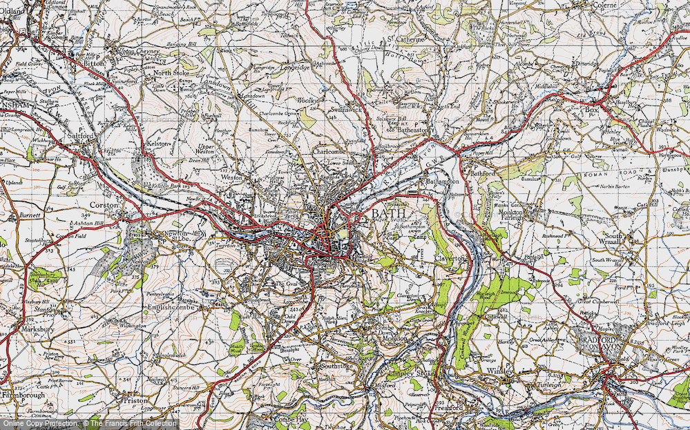 Old Map of Bathwick, 1946 in 1946