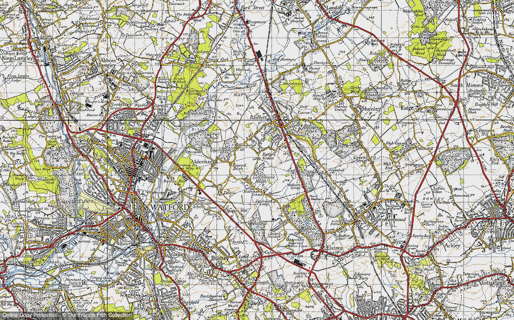 Old Map of Batlers Green, 1946 in 1946