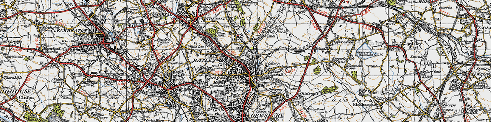 Old map of Batley in 1947