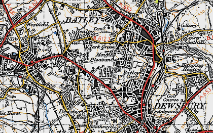 Old map of Batley Carr in 1947