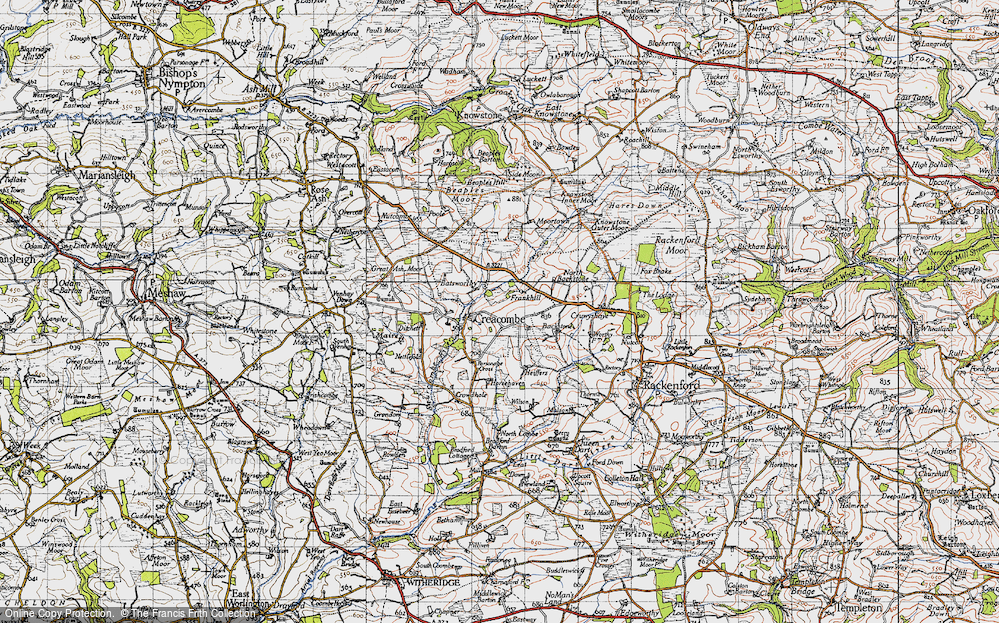 Old Map of Batsworthy, 1946 in 1946