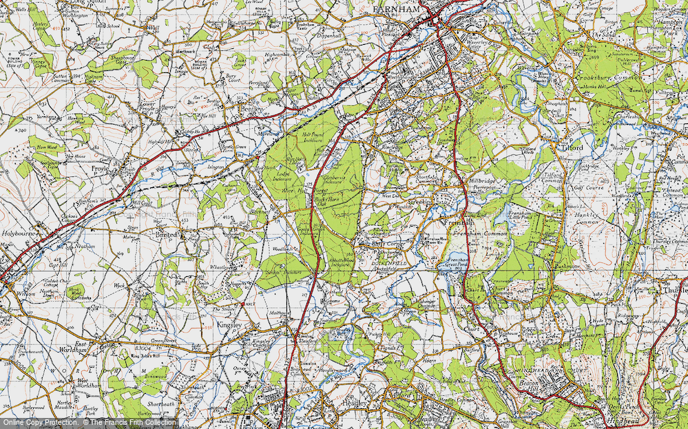 Old Map of Batt's Corner, 1940 in 1940