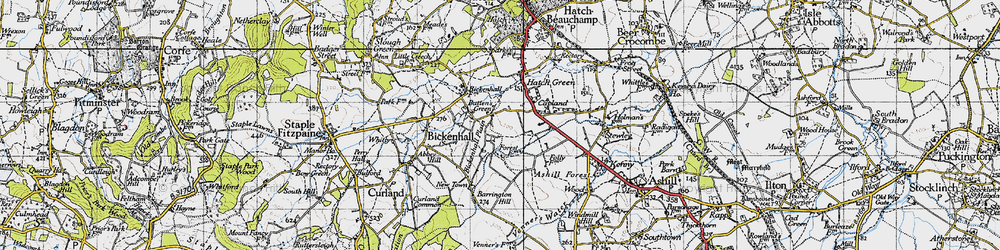 Old map of Bickenhall Plain in 1945