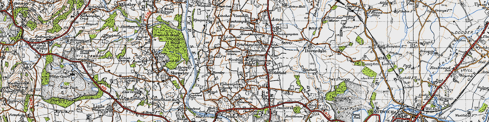 Old map of Battenton Green in 1947