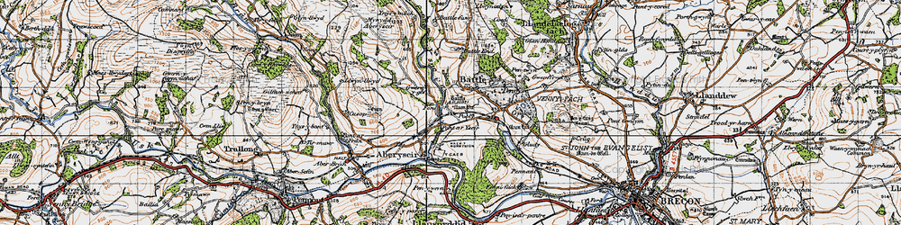 Old map of Battle in 1947