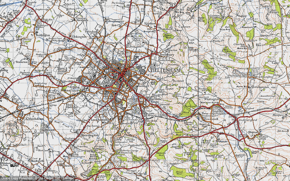 Old Map of Battledown, 1946 in 1946