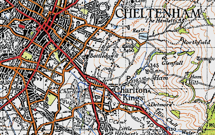 Old map of Battledown in 1946