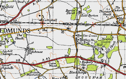 Old map of Broom Plantation in 1946