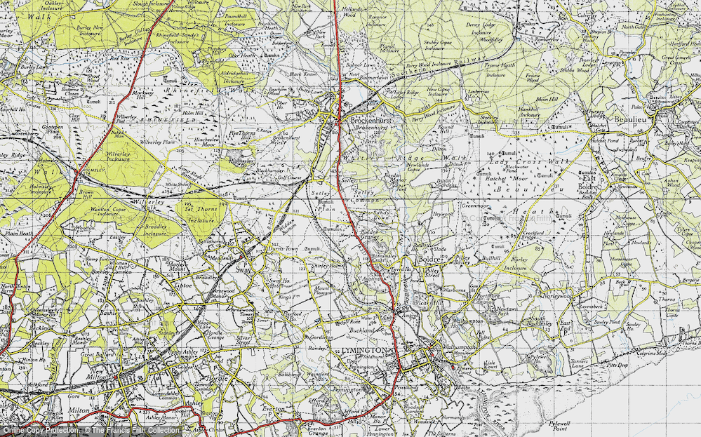 Old Map of Battramsley, 1940 in 1940