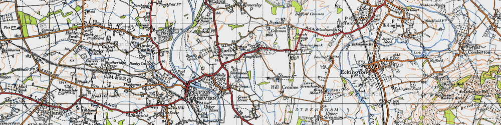 Old map of Baughton in 1947