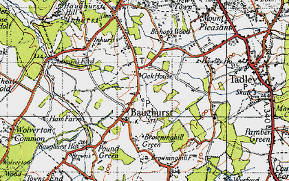 Old map of Baughurst in 1945
