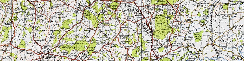 Old map of Browning Hill in 1945