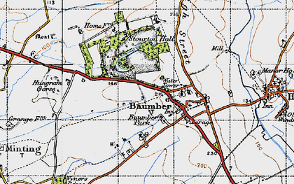 Old map of Baumber Top Yard in 1946