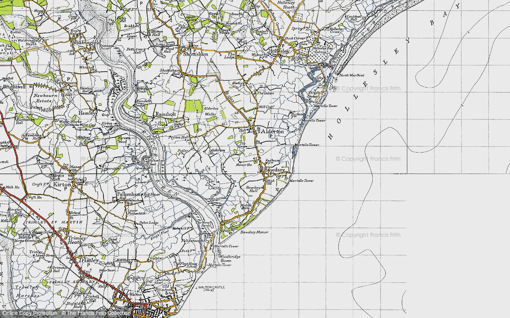 Old Map of Bawdsey, 1946 in 1946