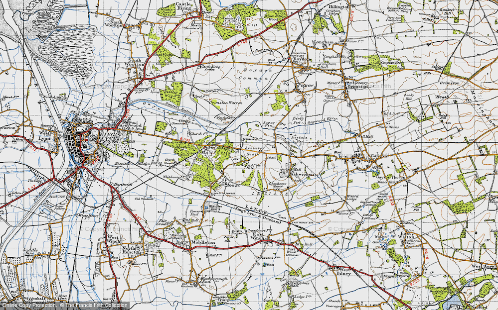 Old Map of Bawsey, 1946 in 1946