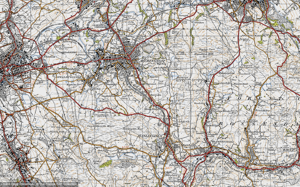 Old Map of Baxenden, 1947 in 1947