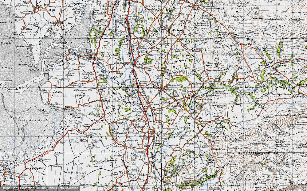 Old Map of Bay Horse, 1947 in 1947