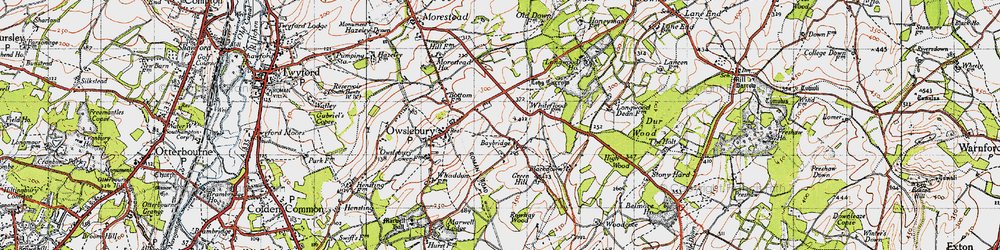 Old map of Baybridge in 1945
