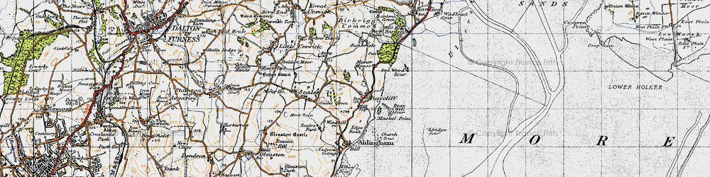 Old map of Baycliff in 1947