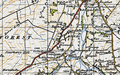 Old map of Bayles in 1947