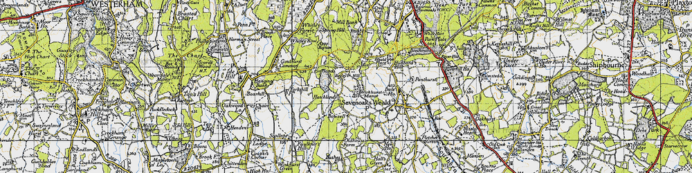 Old map of Bayley's Hill in 1946