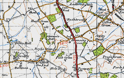 Old map of Baylis Green in 1947