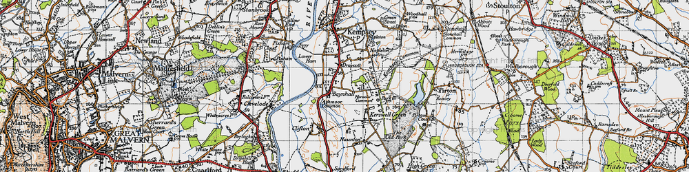 Old map of Baynhall in 1947