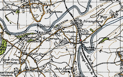 Old map of Baysham in 1947