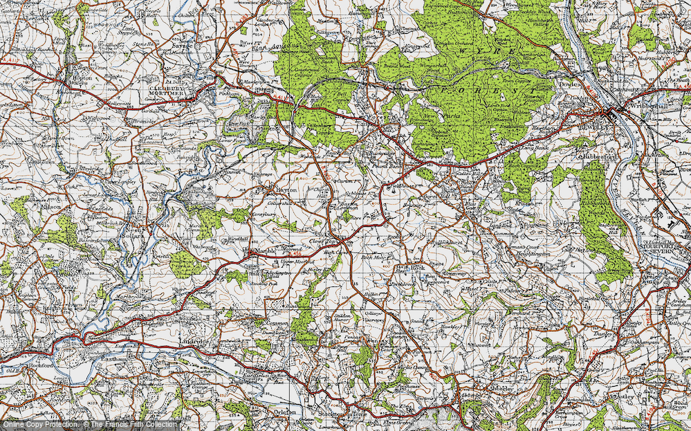Old Map of Bayton Common, 1947 in 1947