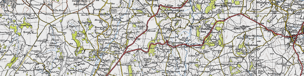 Old map of Broadley Hill in 1946