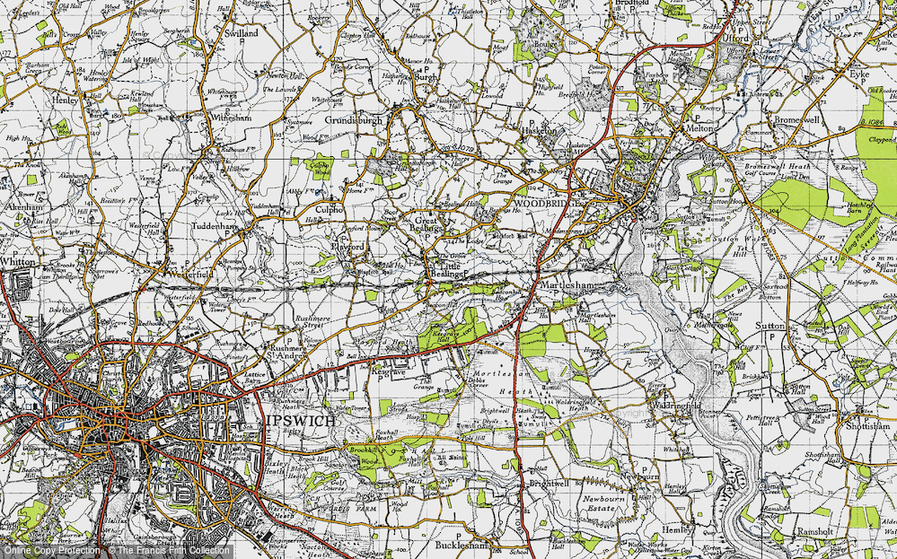 Old Map of Beacon Hill, 1946 in 1946