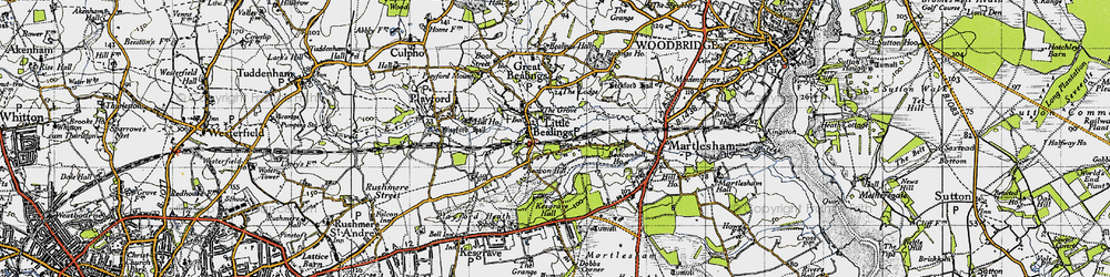 Old map of Beacon Hill in 1946