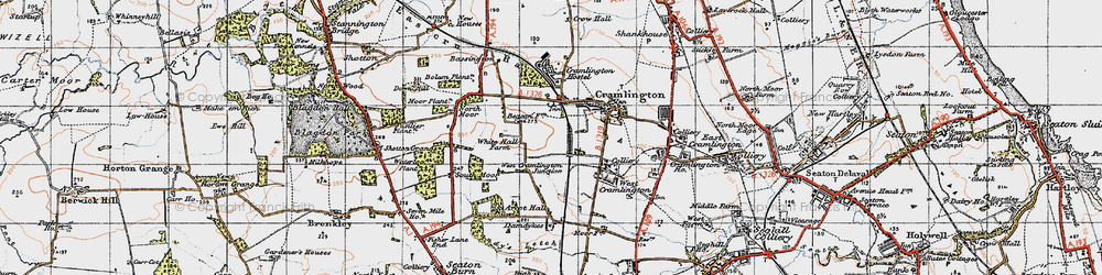 Old map of Arcot Hall in 1947