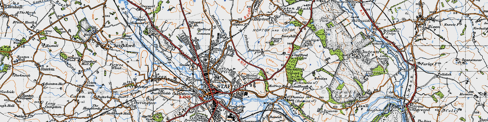 Old map of Beaconside in 1946