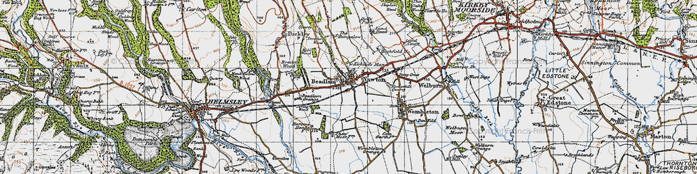 Old map of Beadlam Grange in 1947