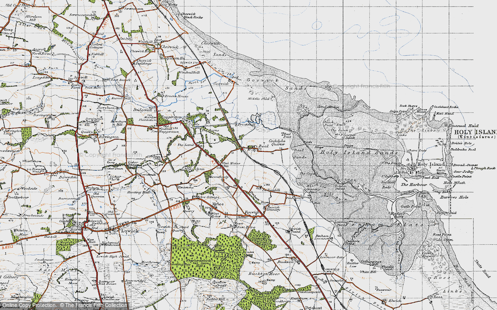 Old Map of Beal, 1947 in 1947