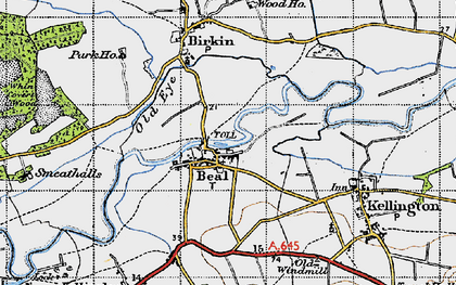 Old map of Beal in 1947