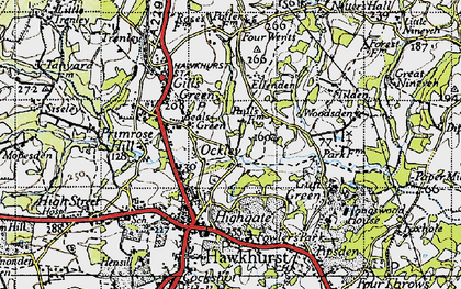 Old map of Beal's Green in 1940