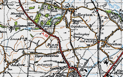 Old map of Beam Hill in 1946