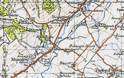 Old map of Balaam's Heath in 1947