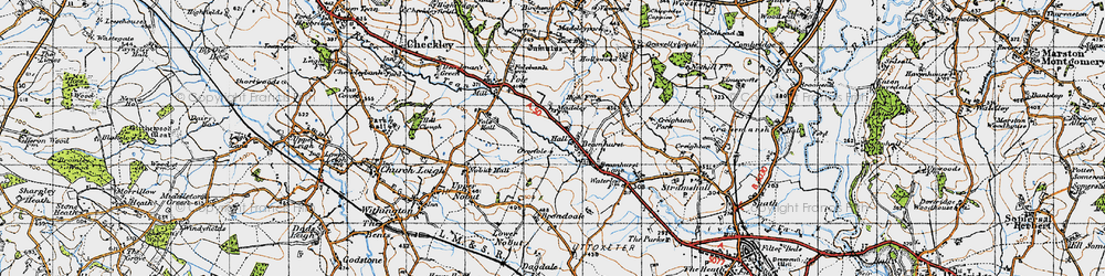 Old map of Beamhurst in 1946