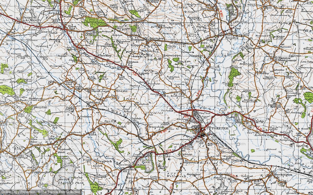 Old Map of Beamhurst Lane, 1946 in 1946