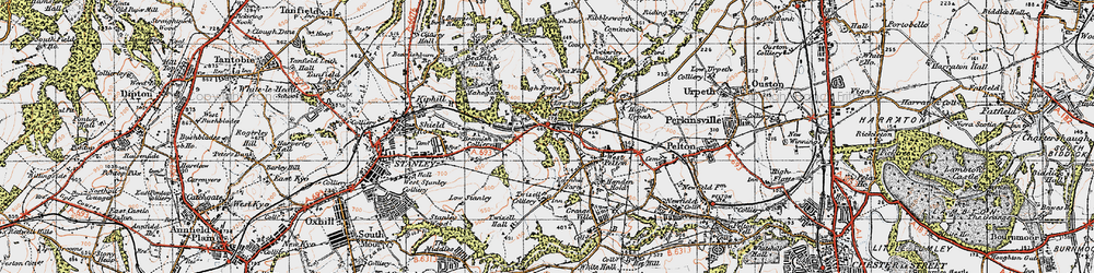 Old map of Beamish in 1947