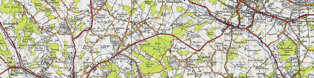 Old map of Beamond End in 1946