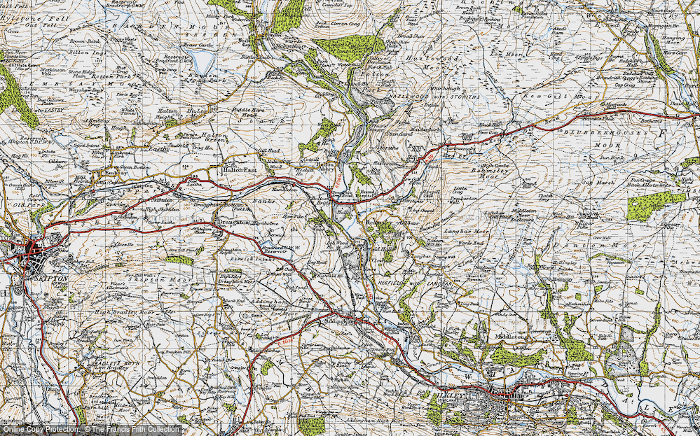 Old Map of Beamsley, 1947 in 1947