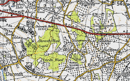 Old map of Bean in 1946