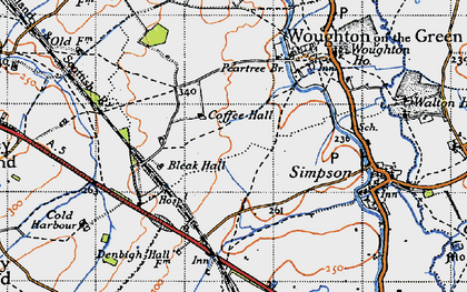 Old map of Beanhill in 1946