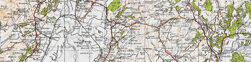 Old map of Brunt Riggs in 1947