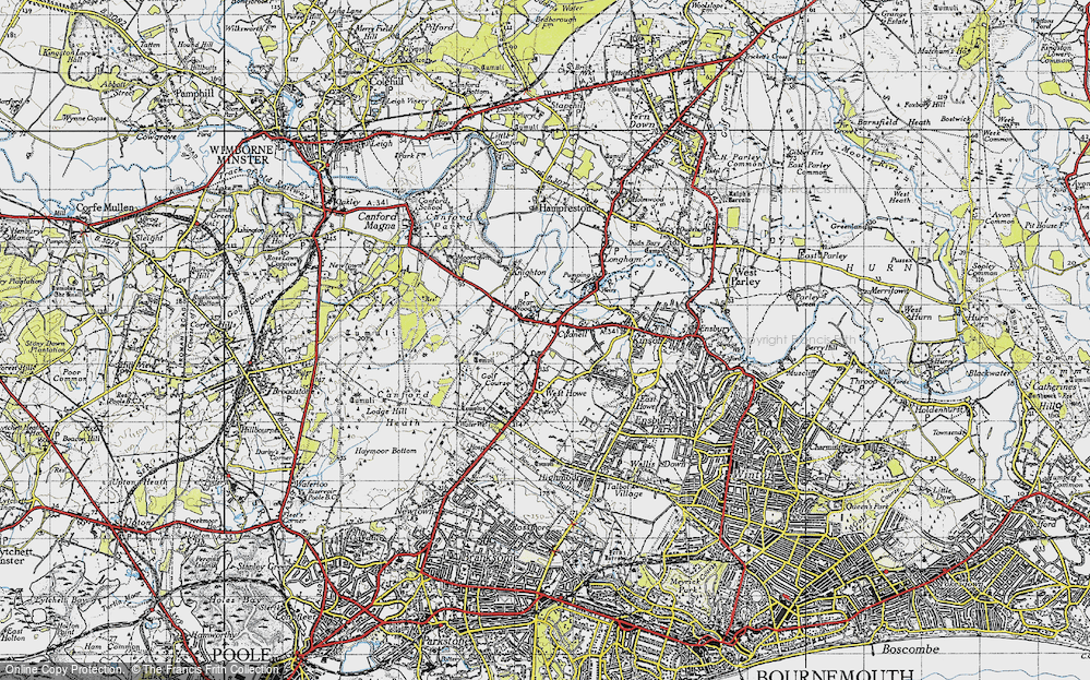 Old Map of Bear Cross, 1940 in 1940