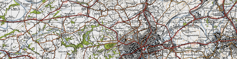 Old map of Beardwood in 1947